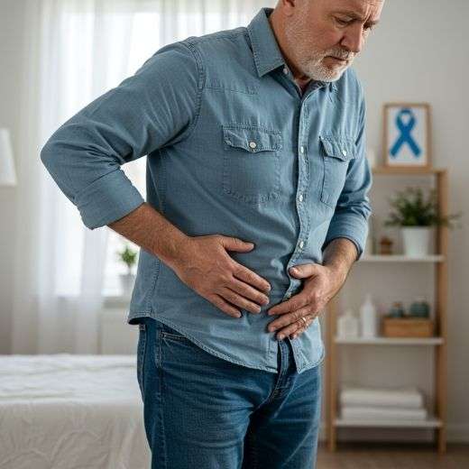 Mann mit Prostatabeschwerden